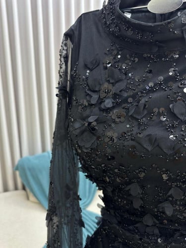 فستان سهره مورد بتطريز فخم