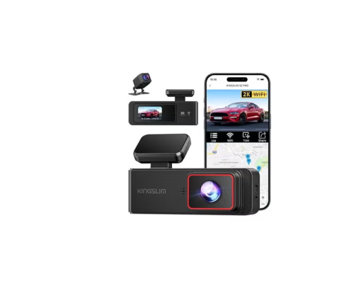 كاميرا KINGSLIM E2 Pro أمامية 2K + خلفية 1080P WiF...