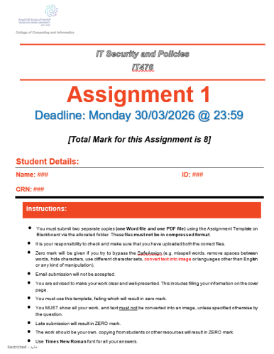 المساعدة في أسايمنت ( IT476 - IT409 )