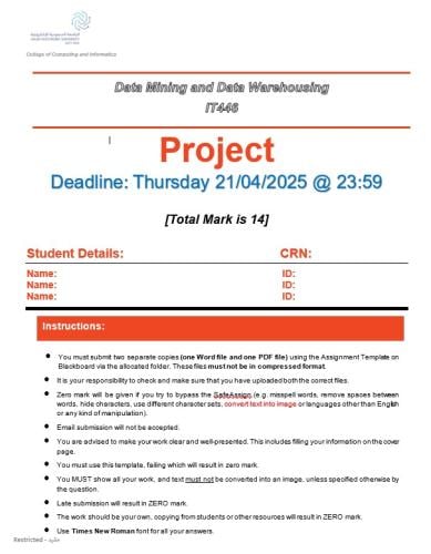 Project ( IT446 - DS472 )