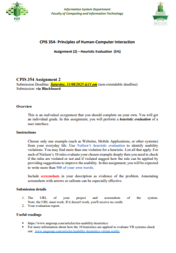 CPIS354 Assignment 2