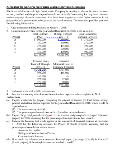 المساعدة في أسايمنت Accounting for long-term const...