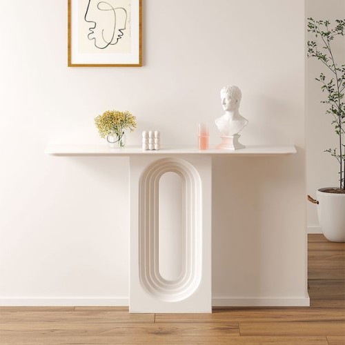 كونسول مدخل خشب أبيض 120×35×100 سم