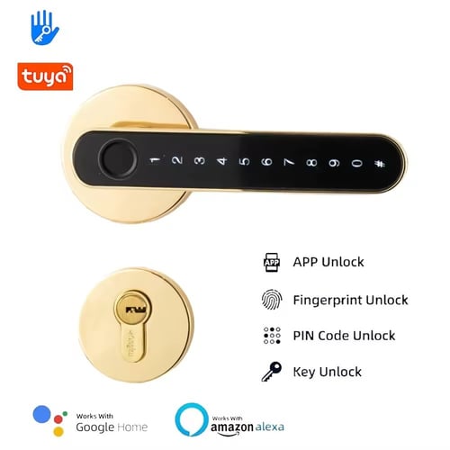 قفل باب داخلي لون ذهبي