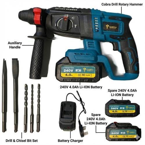 دريل هلتي تكسير وحفر (SDS) لاسلكي - مع ريش (D-6)