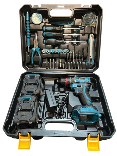 دريل شحن (مفك براغي وتخريم جدار) لاسلكي - طقم 29 ق...