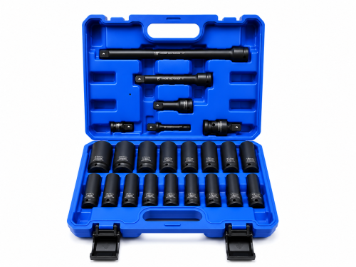 Long beads set 22 pieces - with connectors and connections (M-5)