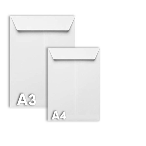 ظرف ورقي ابيض A3 , A4