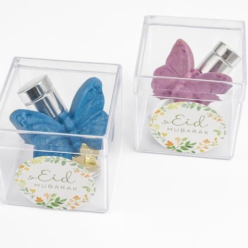 5 توزيعات العيد دهن عود+مستكة فراشة وثيم العيد