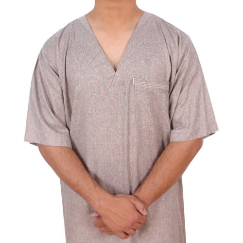 جلابية رجالي مطرز نص كم M