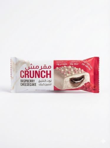 Crispy crunch with raspberry flavor cheesecake