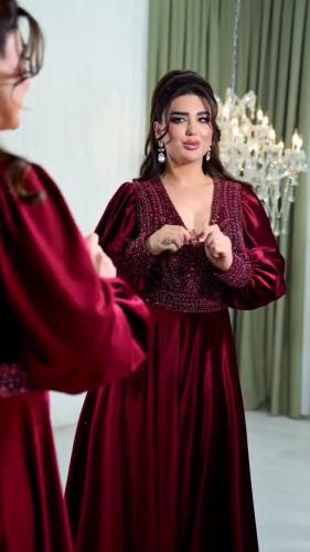فستان سهرة مخمل فخم
