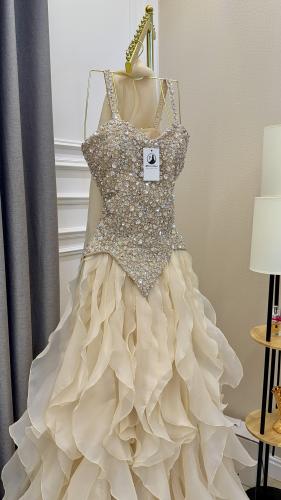 فستان سهرة خرز فخم