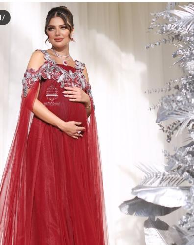 فستان حوامل شك تطريز سهره راقي