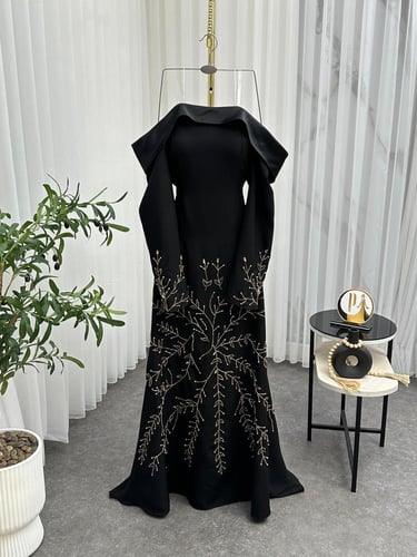 فستان سهره تطريز شك يدوي راقي