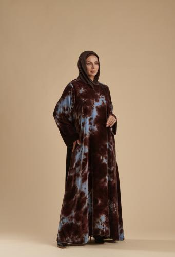 Brown Tie-Dye Jalabiya