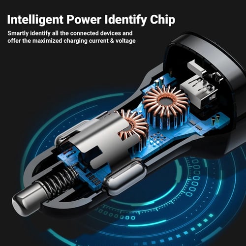 شاحن سيارة AceFast B4 بقوة 66 واط منفذ تايب سي ويو...