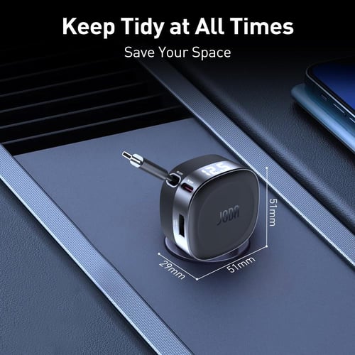 شاحن سيارة JODA CarFlex بقوة 60 واط مع سلك تايب سي...