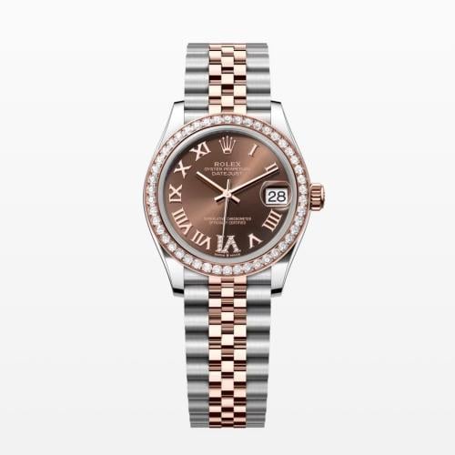 ساعة ديت جست بألماس على الرقم والطوق وخيارات المين...