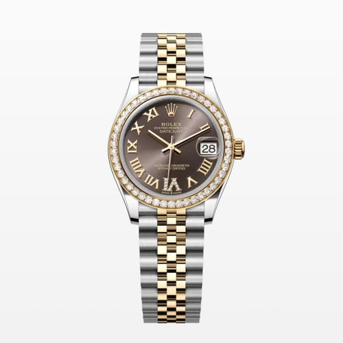 ساعة ديت جست بألماس على الرقم والطوق وخيارات المين...