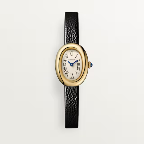 A watch with leather strap in color options