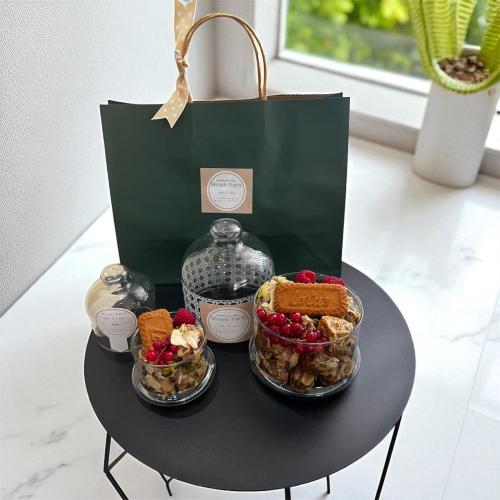 Sweet date stuffed decorated with nuts favors