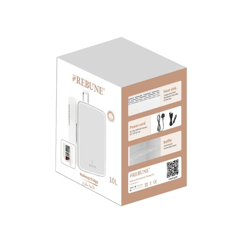 ثلاجة مستحضرات تجميل 10 لتر مع مرآة بإضاءة ليد