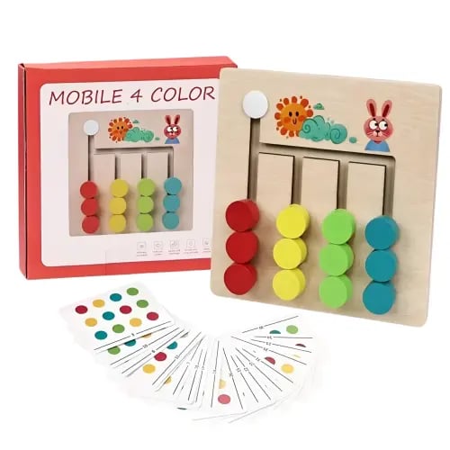 Wooden color classification game