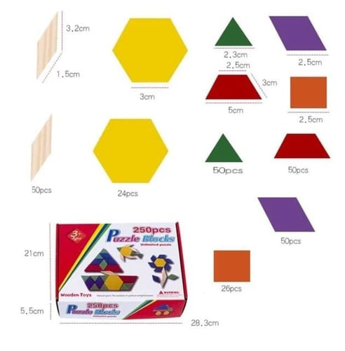 لعبة موازيك خشبية 125 قطعة لوح مونتيسوري تعليميه ل...
