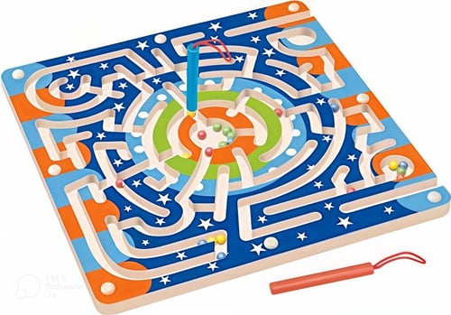 لعبة متاهة مغناطيس مربعة للأطفال - لتنمية التركيز