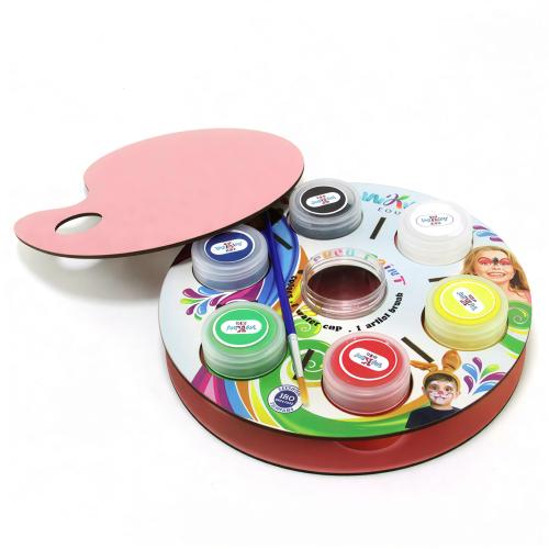 مجموعة ألوان وجه وفرشاة 180جم - 6 ألوان