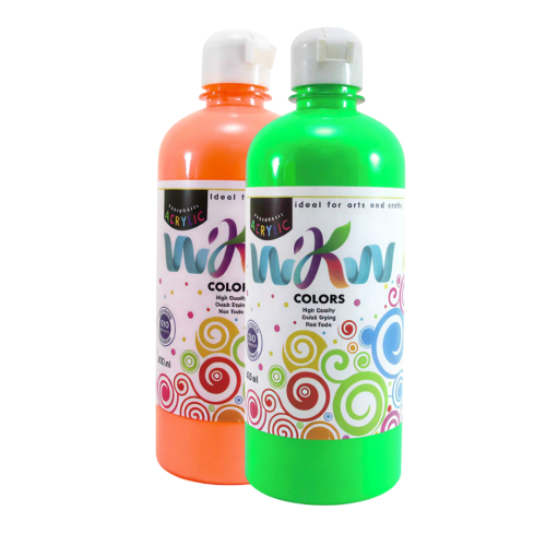 زجاجة الوان اكريليك 600 مللي- الوان نيون