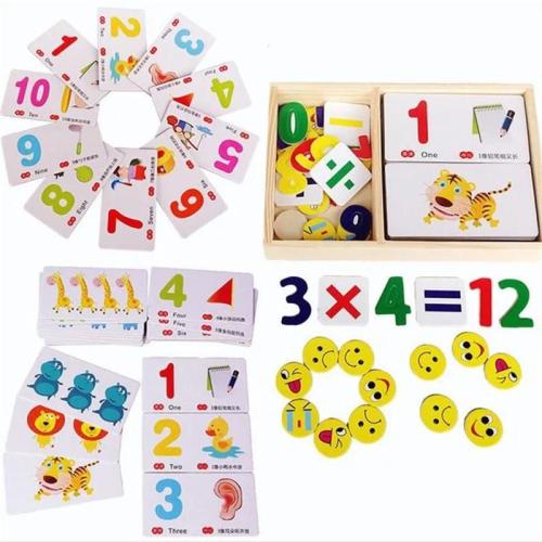 صندوق بطاقات ورموز لتعليم العمليات الحسابية للأطفا...