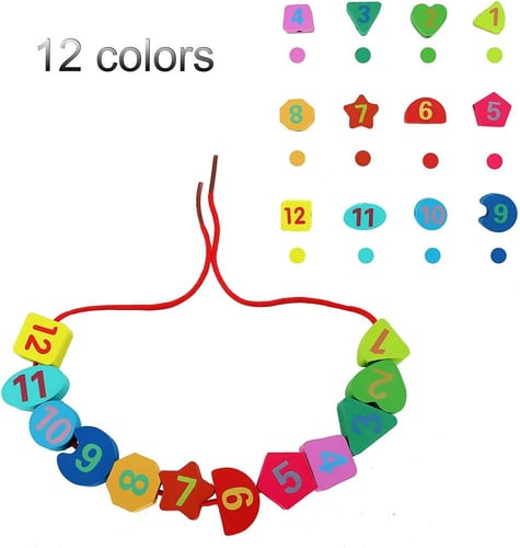 الساعة التعليمية الخشبية لتنمية المهارات