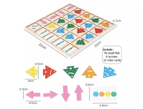 لعبة لوحة الاتجاهات الإدراكية للأطفال - لتنميية ال...