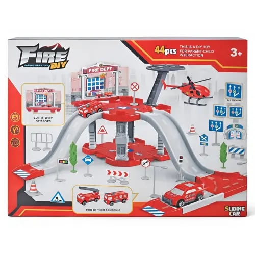 Interactive car city building and assembling game