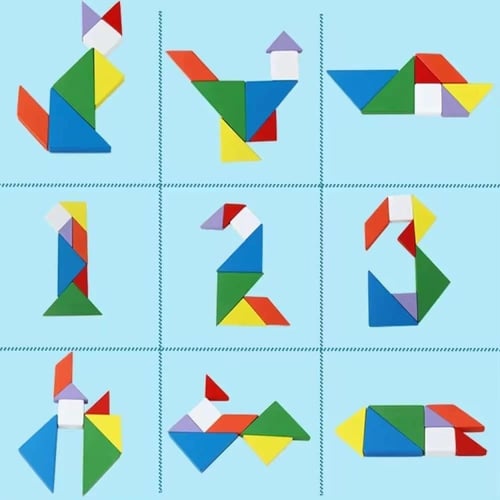 لعبة تعليمية مغناطيسية تانغرام لتقوية مهارات الطفل...