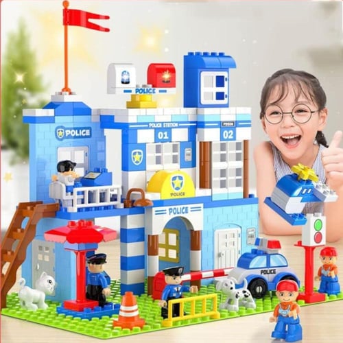 لعبة تركيب قاعة الشرطة 12 قطعة للأطفال