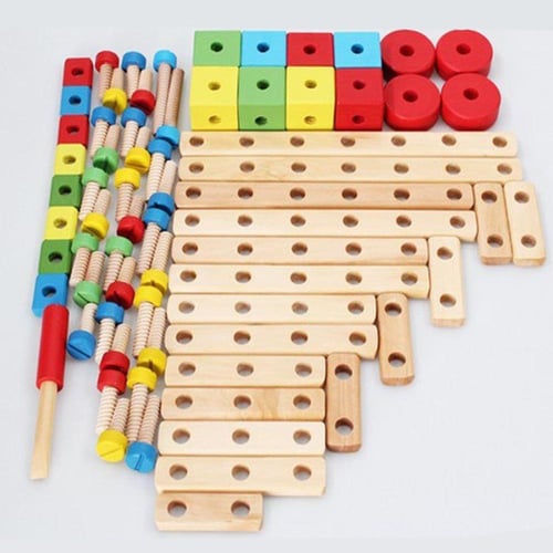 لعبة ميكانو خشب طائرة 45 قطعة لتنيمية المهارات الإ...