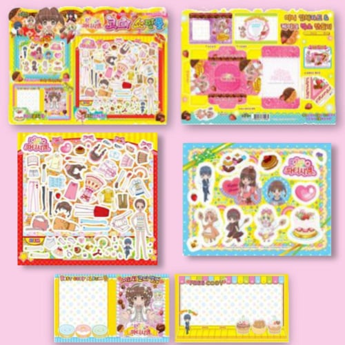 مجموعة ملصقات تنسيق صانعة الحلويات العشوائية