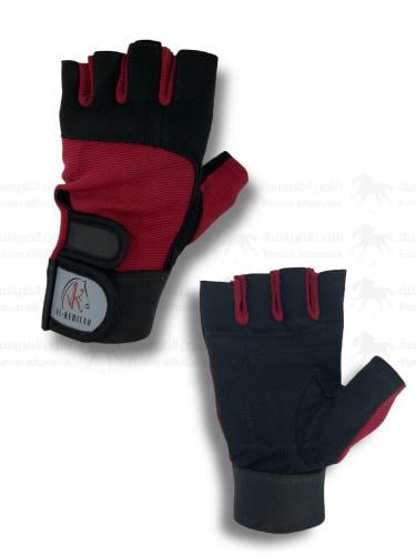 Colorful half-finger chamois gloves