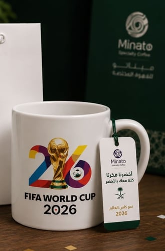 مق كأس العالم مع بطاقة إهداء