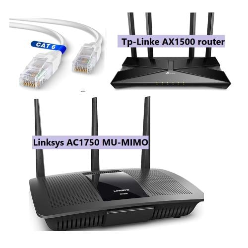 Tp-linke AX1500+ Linksys AC1700 + Cable cat6