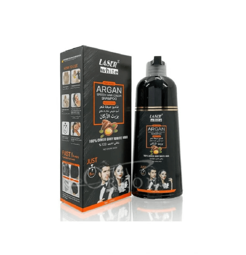 LASER WHITE-ليزر وايت شامبو صبغة الشعر – اسود 420...