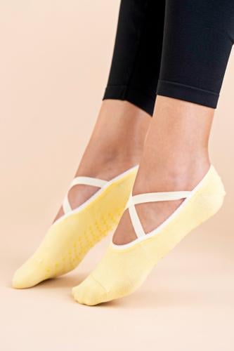Lemon Drop Classic Ballerina Grip Socks