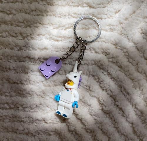 Unicorn Keychain with a Brick