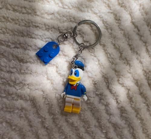 Donald Duck Keychain with a Brick