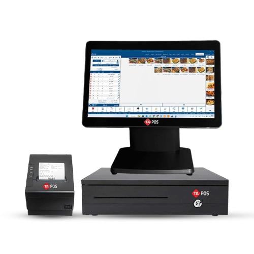 جهاز كاشير مطاعم I5 شاشة لمس+ درج + طابعة+البرنامج