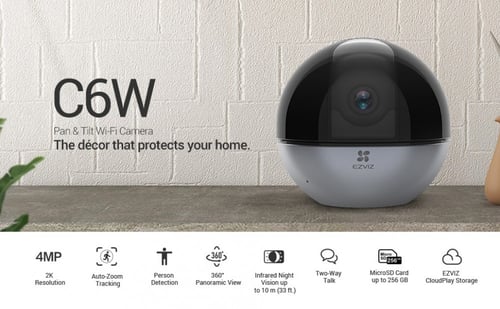 عدد 2 كاميرا مراقبة واي فاي Ezviz C6W بدقة 4 ميجا