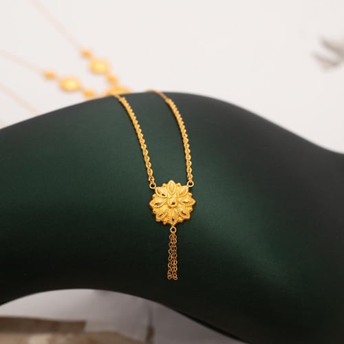 عقد كرسي جابر المبروم ذهب عيار 21